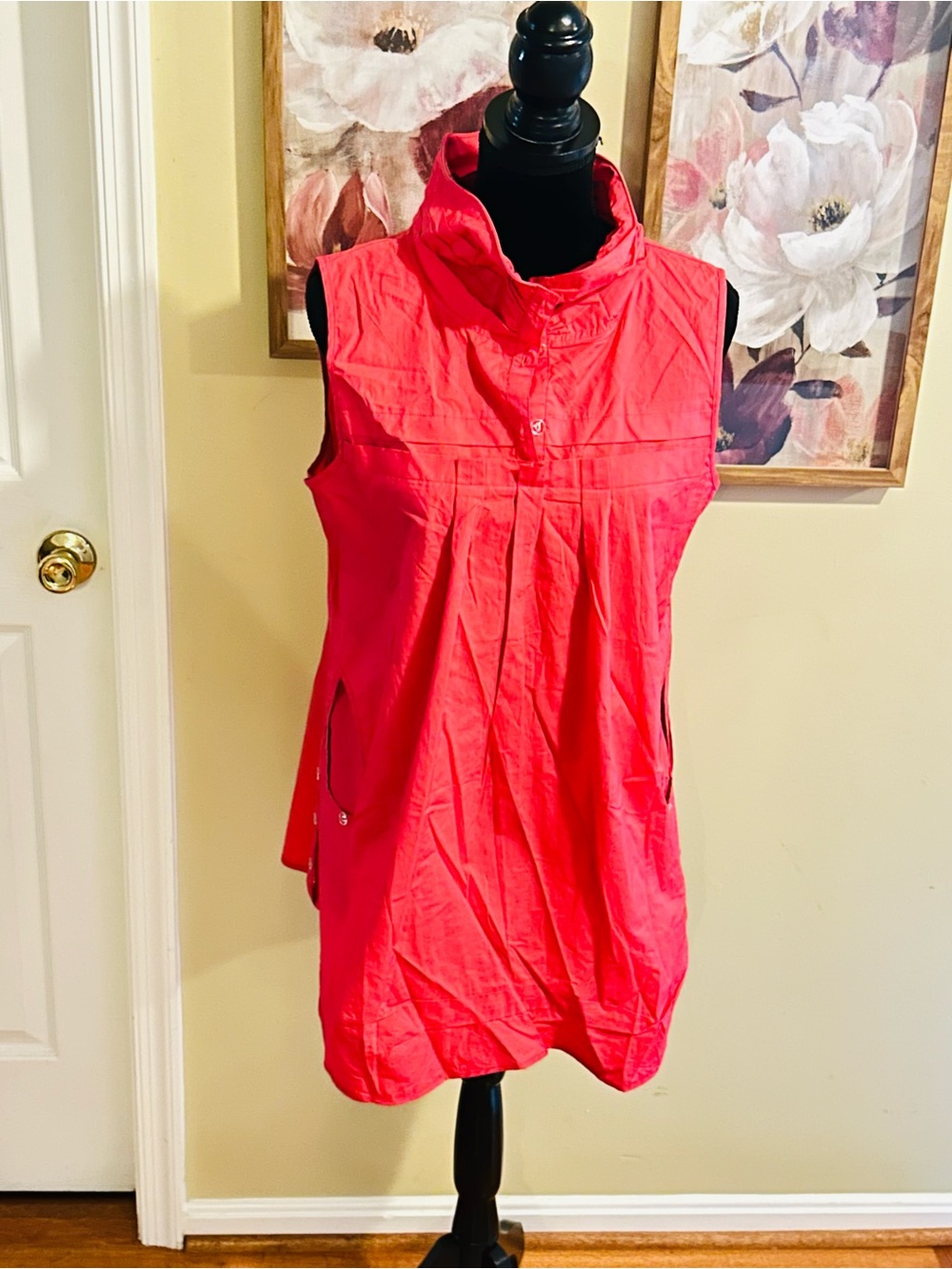 Style & Co. Sleeveless Coral Funnel-Neck Tunic